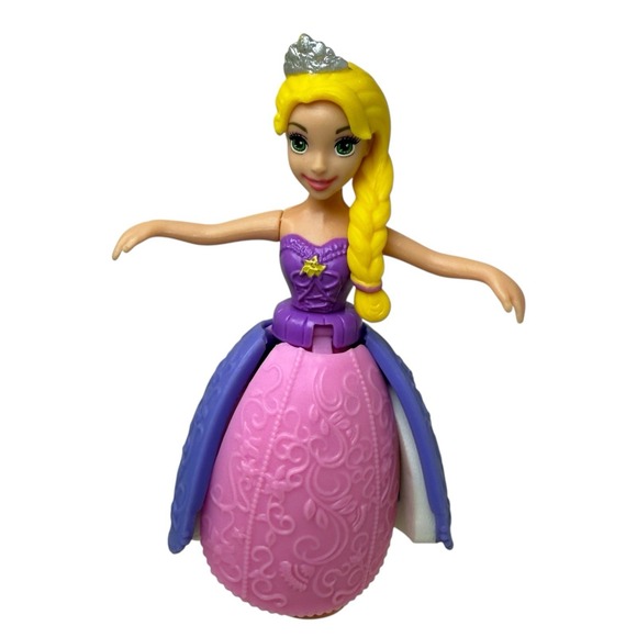 Lot of 2 Disney 3.5" Figures - Petal Float Princess - Cinderella & Rapunzel - Picture 3 of 5